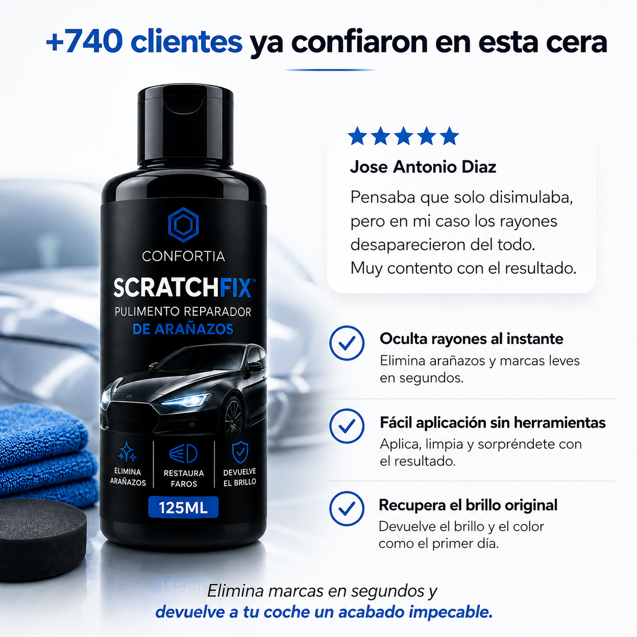 Confortia ScratchFix™ | Pulimento Reparador de Arañazos